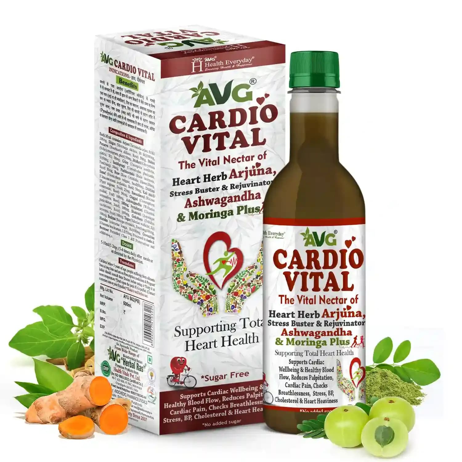 Avg health organics cardio vital 500 ml shopindianproductsa