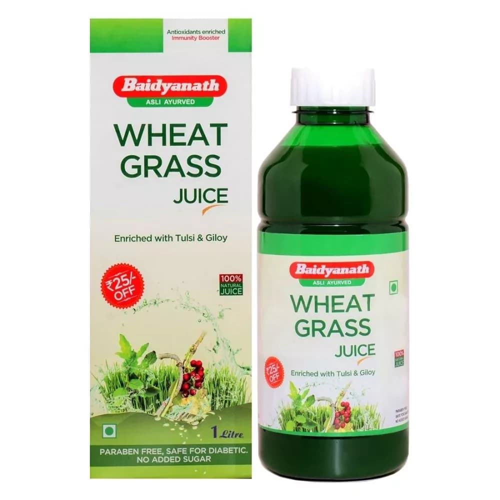 Baidyanath Wheat Grass Juice (Enriched With Tulsi & Giloy) bottle