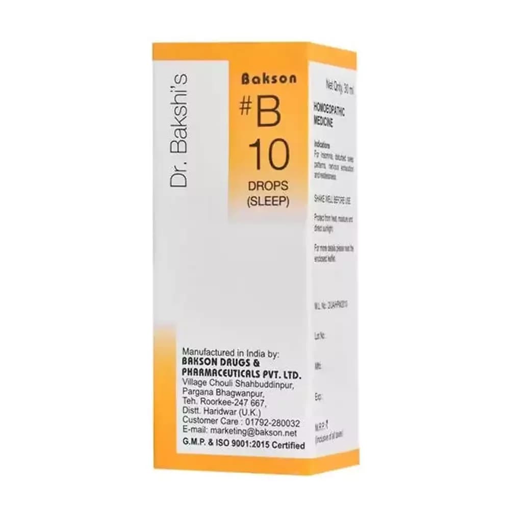 Bakson's Homeopathy B10 Sleep Drop 30 ml Main Image