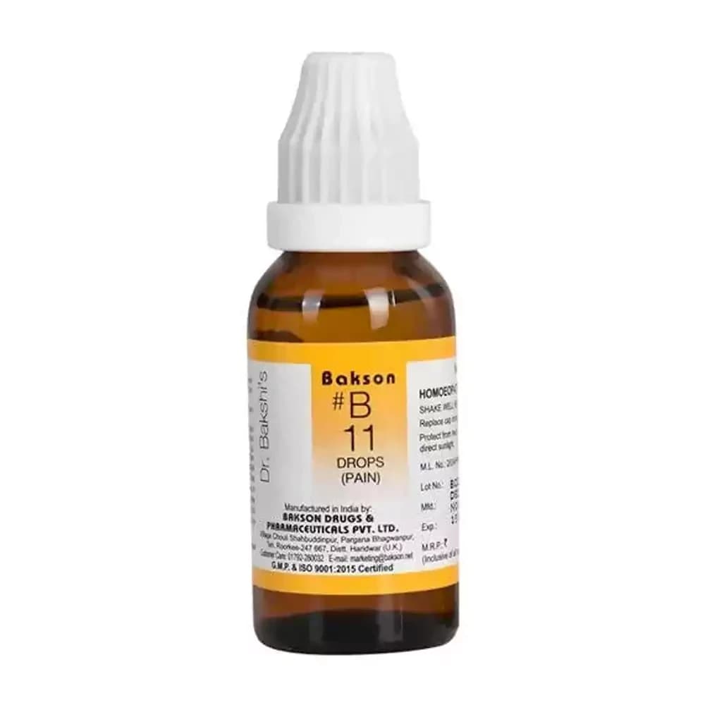 Bakson's Homeopathy B11 Pain Drop 30 ml Main Image