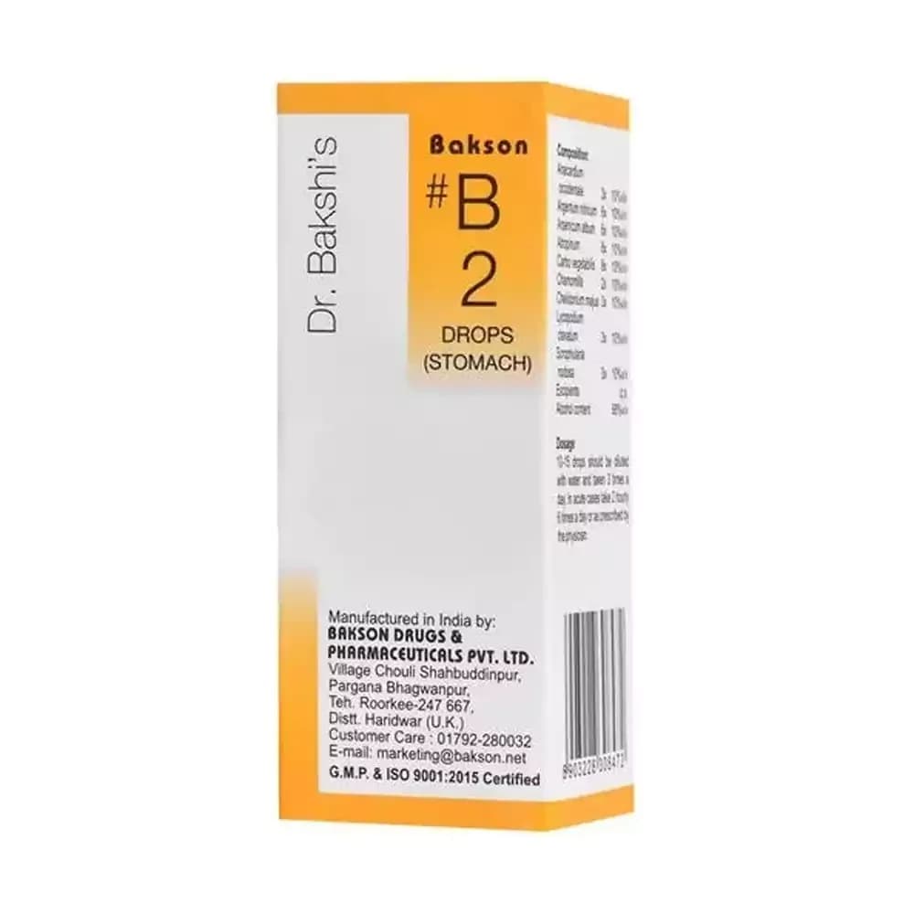Bakson's Homeopathy B2 Stomach Drop 30 ml Main Image