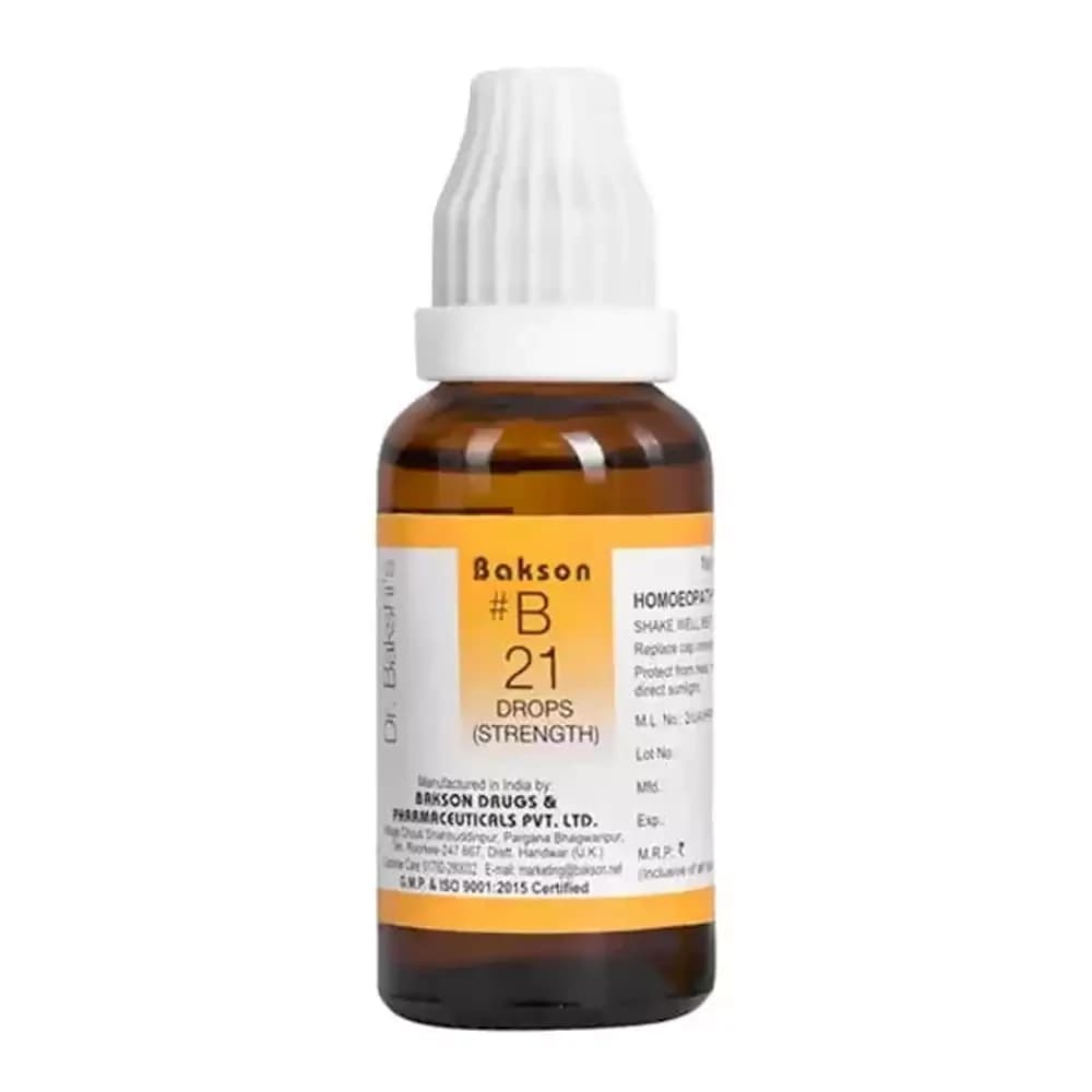 Bakson's Homeopathy B21 Drops 30 ml Main Image