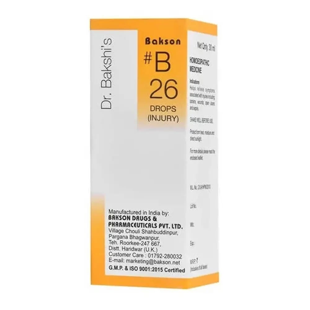 Bakson's Homeopathy B26 Drops 30 ml Main Image