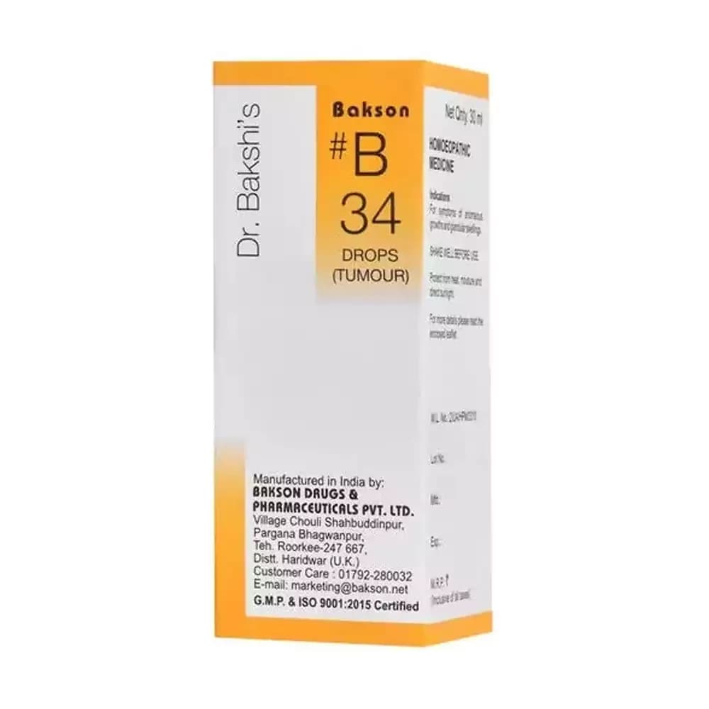 Bakson's Homeopathy B34 Drops 30 ml Main Image