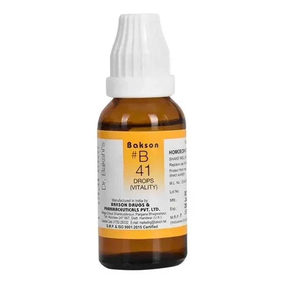 Bakson's Homeopathy B41 Drops 30 ml Main Image