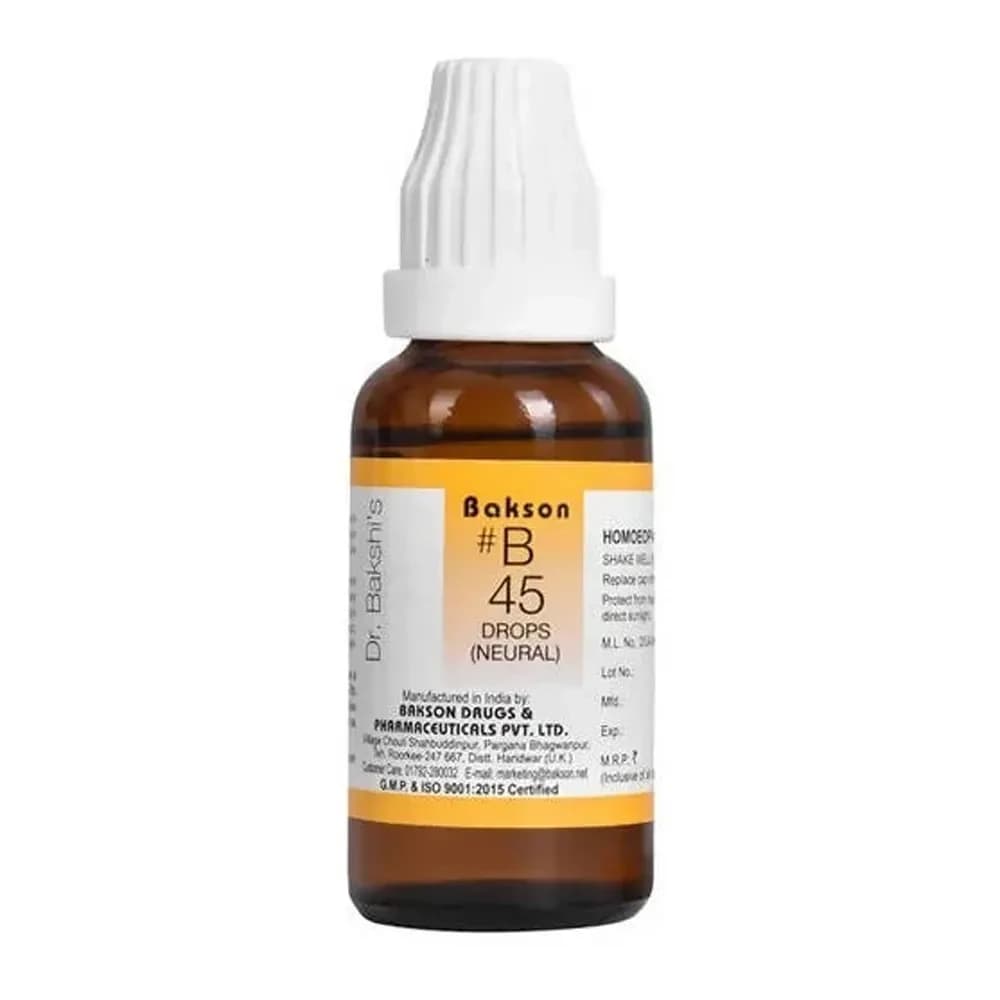 Bakson's Homeopathy B45 Drops 30 ml Main Image