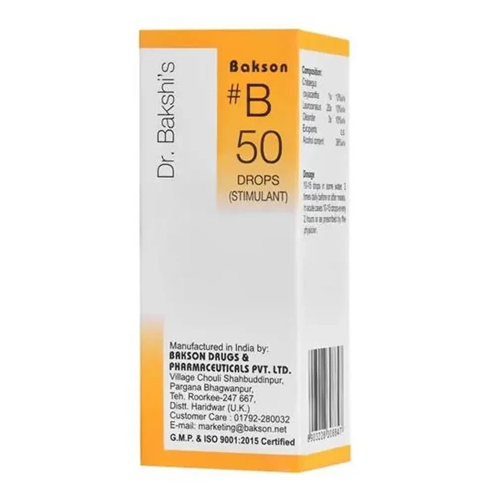 Bakson's Homeopathy B50 Drops 30 ml Main Image