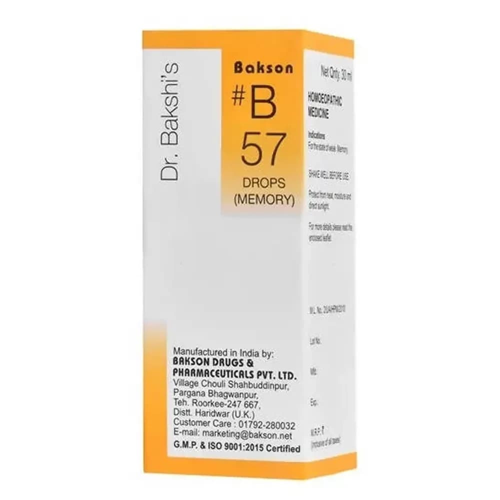 Bakson's Homeopathy B57 Drops 30 ml Main Image