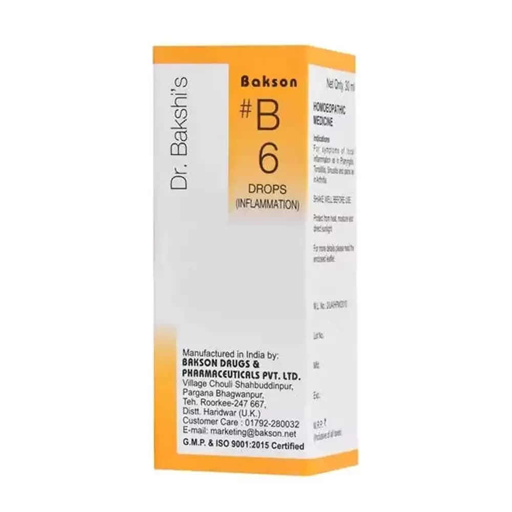 Bakson's Homeopathy B6 Drops 30 ml Main Image