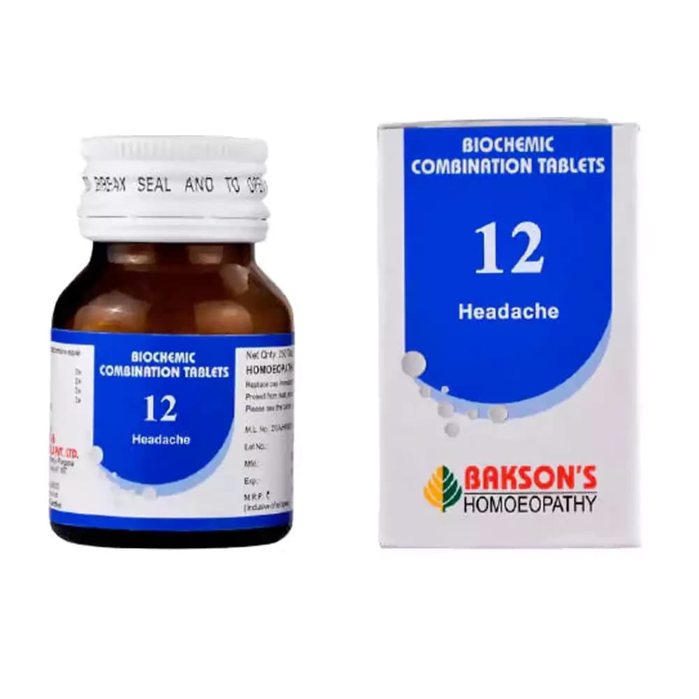 Bakson's Homeopathy Biochemic Combination 12 Tablets 25 g Main Image