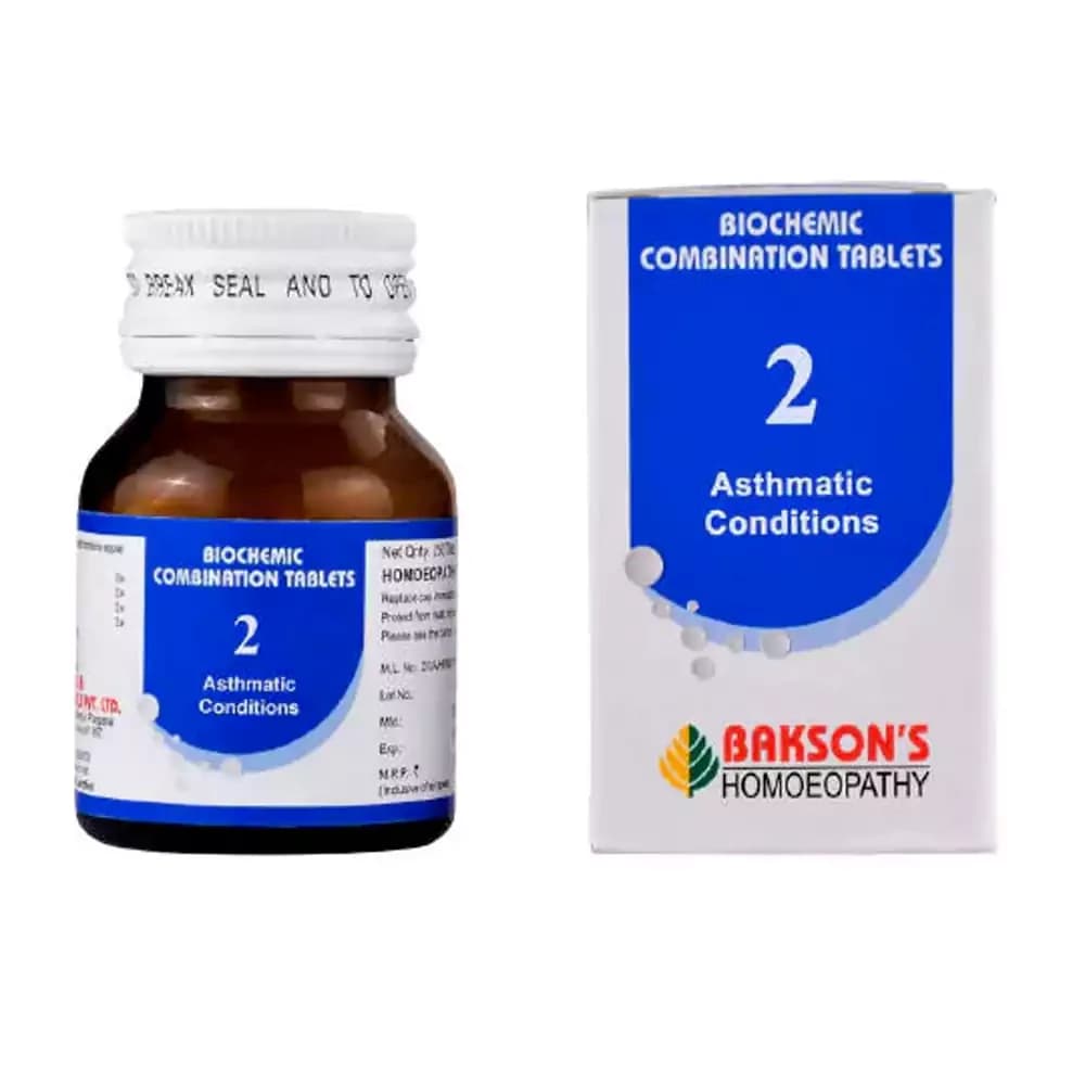 Bakson's Homeopathy Biochemic Combination 2 Tablets 25 g Main Image
