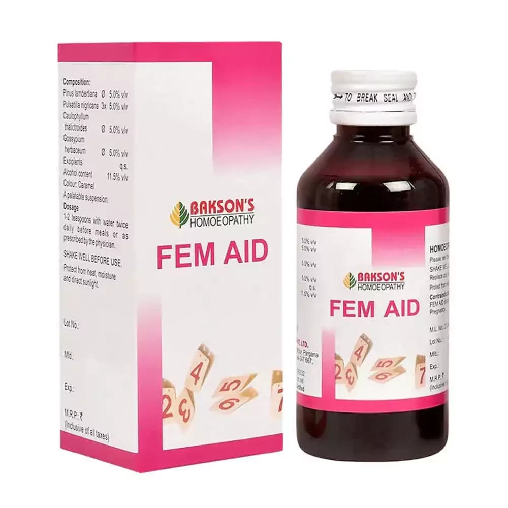 Bakson's Homeopathy Fem Aid Syrup 115 ml Main Image