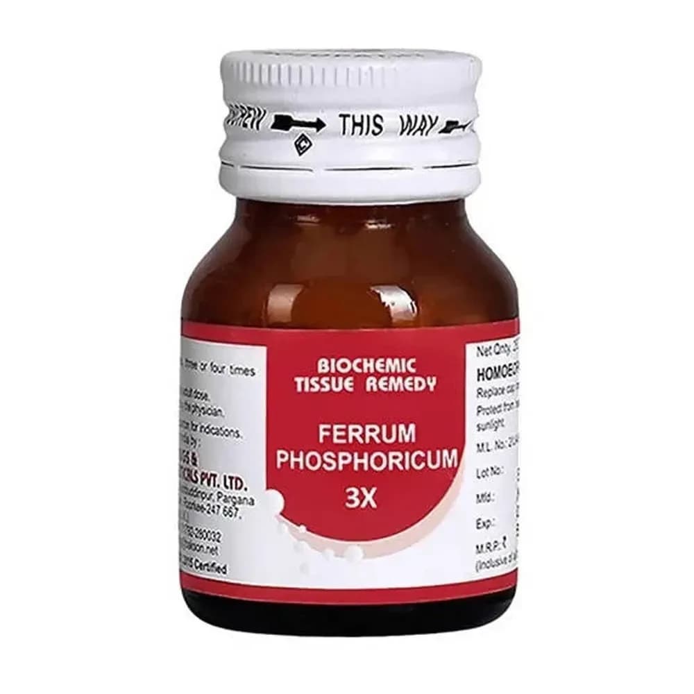 Bakson's Homeopathy Ferrum Phosphoricum Biochemic Tablets 25 g 3X Main Image