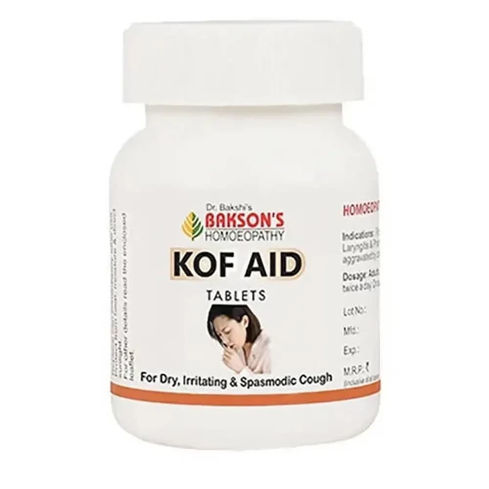 Bakson's Homeopathy Kof Aid Tablet 75 Tablets Main Image