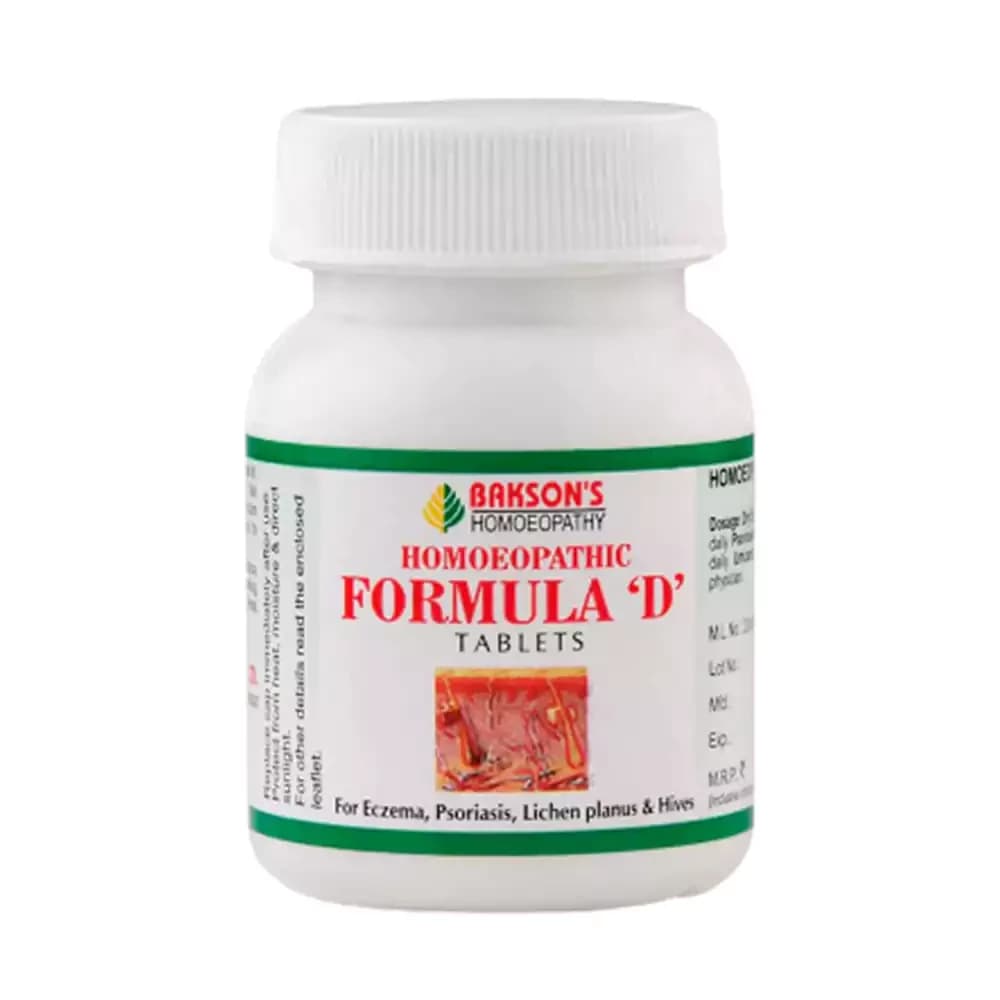 Bakson's Homoeopathic Formula D Tablet 75 Tablets Main Image