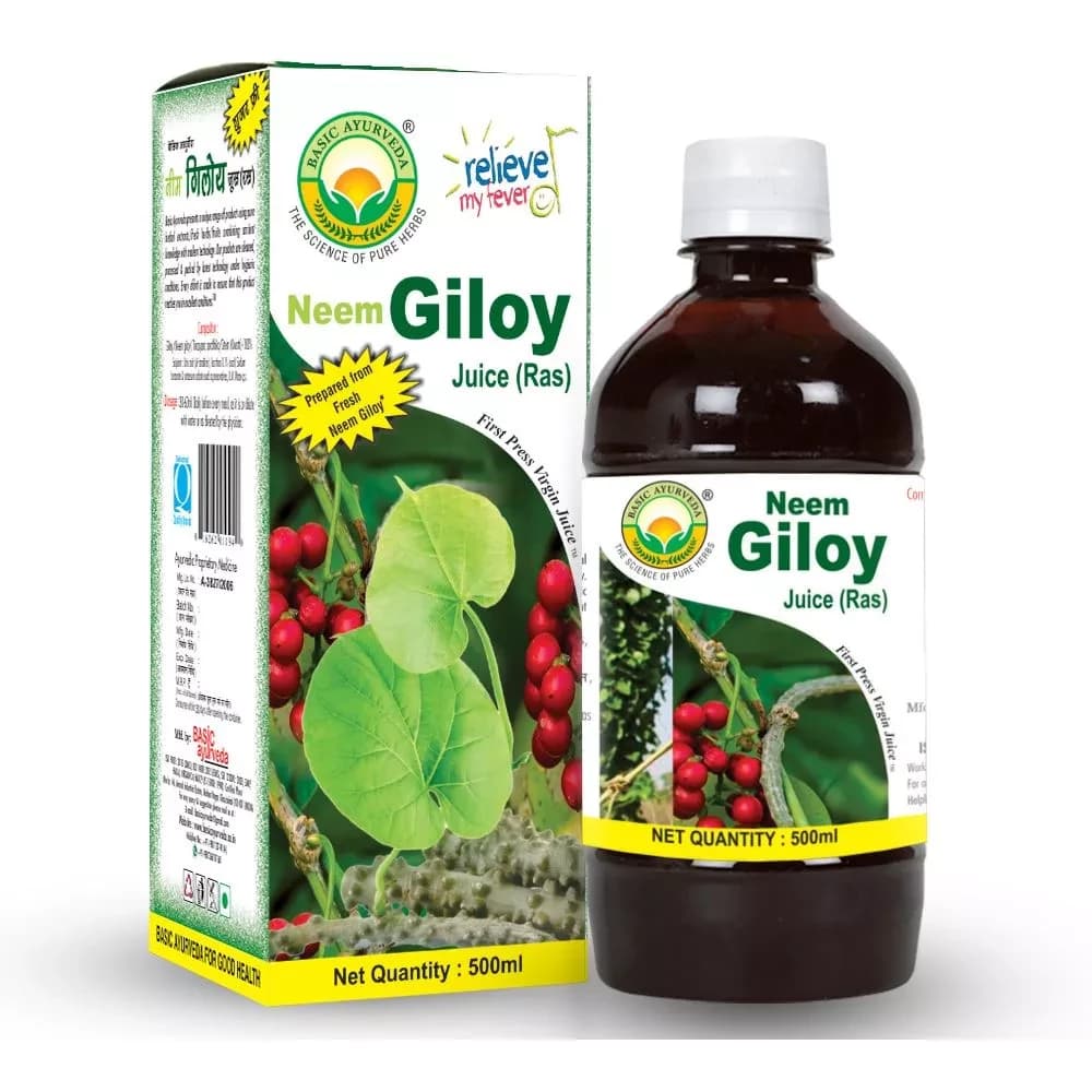 Basic Ayurveda Neem Giloy Juice 500 ml bottle