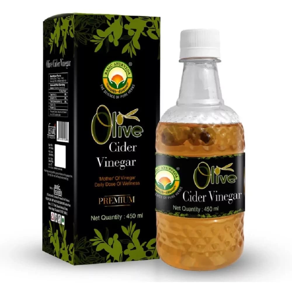 Basic Ayurveda Olive Cider Vinegar (Zaitoon Sirka) 450 ml bottle