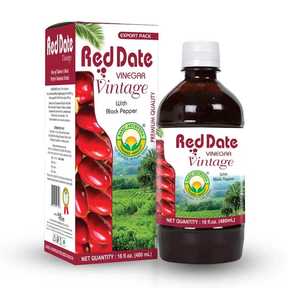 Basic Ayurveda Red Date Vinegar 450 ml bottle