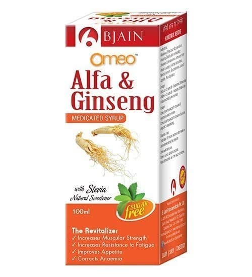 Bjain Omeo Alfa & Ginseng Syrup Sugar Free 100 ml Main Image