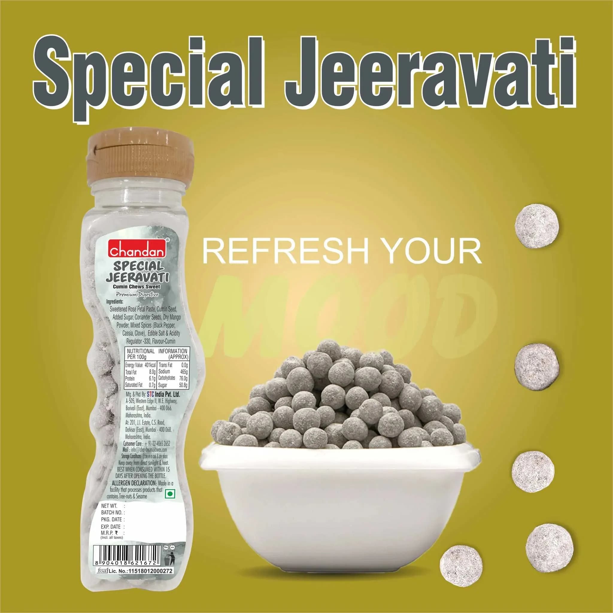 Chandan Mukhwas Special Jeera Vati ( Jeeragoli ) Sweet Cumin Chews — 170 g