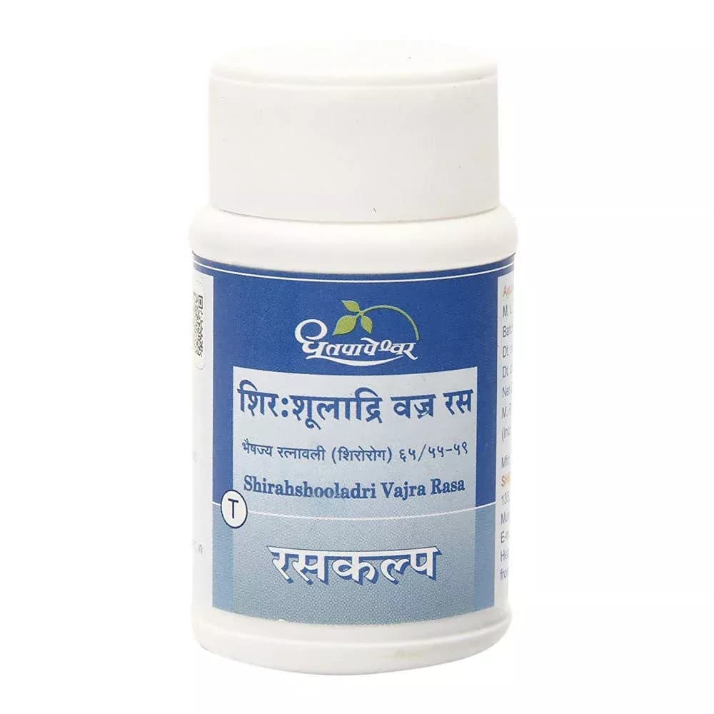 Dhootapapeshwar Shirahshooladri Vajra Rasa 60 Tablets Main Image