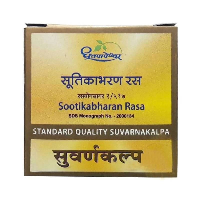 Dhootapapeshwar Sootikabharan Rasa Standard Quality Suvarnakalpa Tablets 10 g Main Image