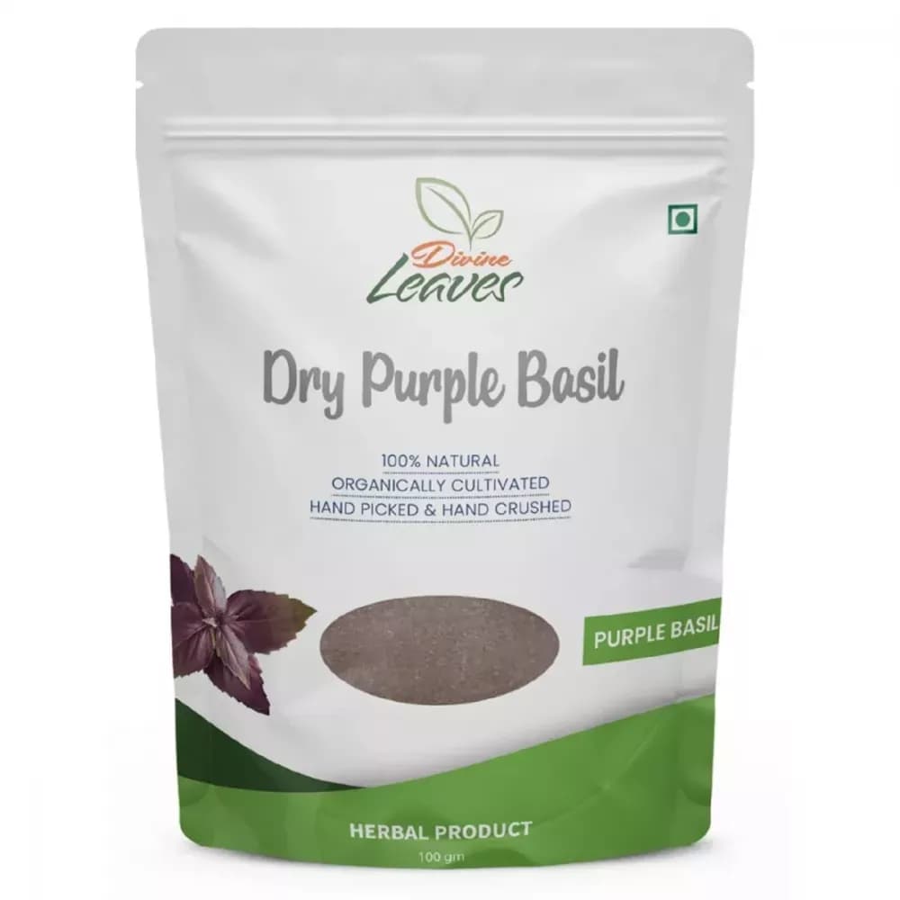 Divine Leaves Dry Purple Basil 100 g Powder Main Image
