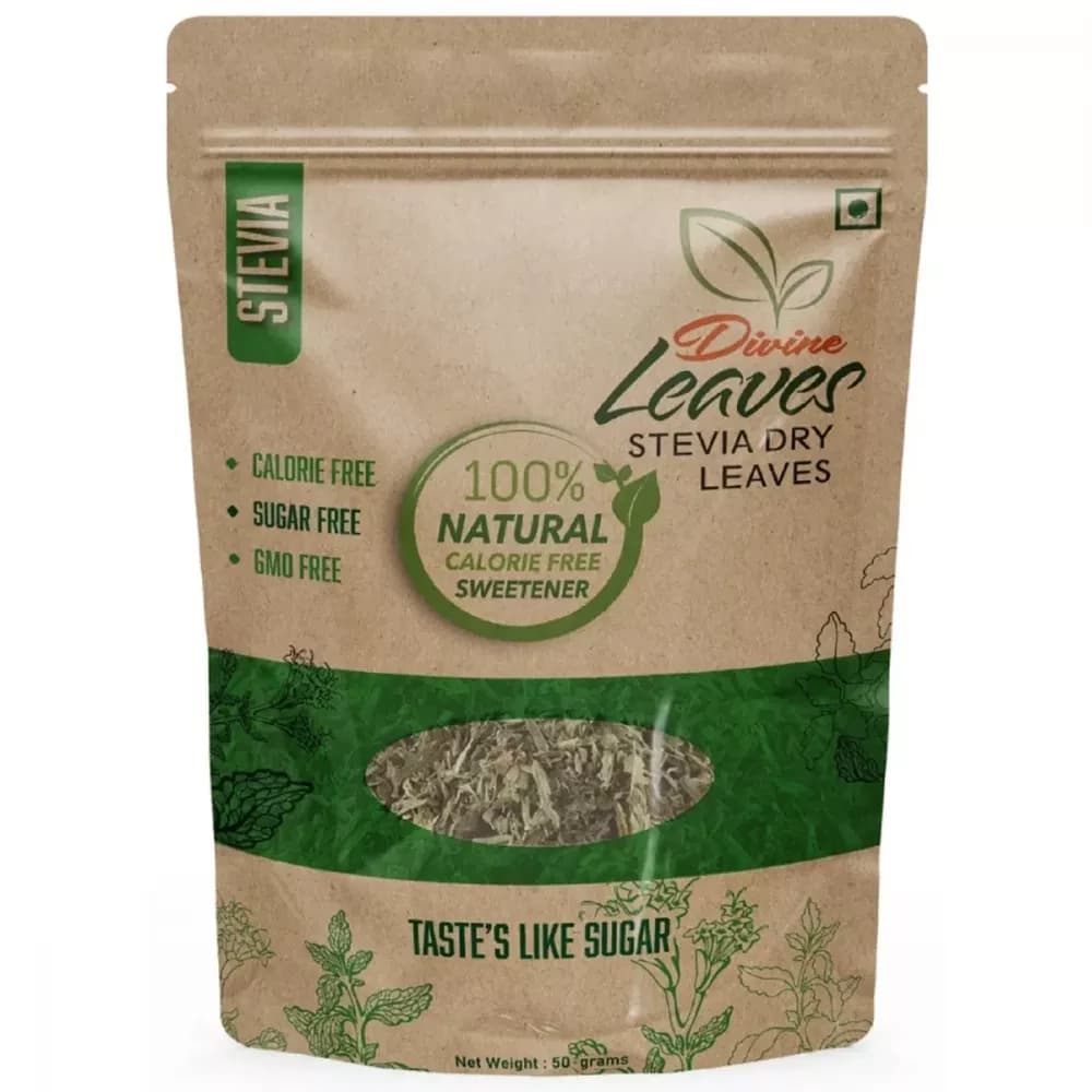 Divine Leaves Stevia Dry Leaves Meethi Tulsi 50 g main image