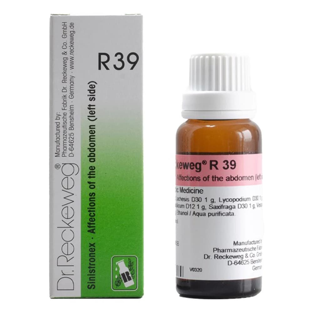 Dr. Reckeweg R39 Affections Of The Abdomen Left Side Drops 22 ml Main Image