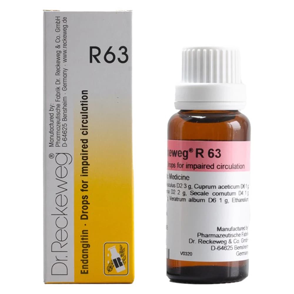 Dr. Reckeweg R63 Impaired Circulation Drop 22 ml Main Image