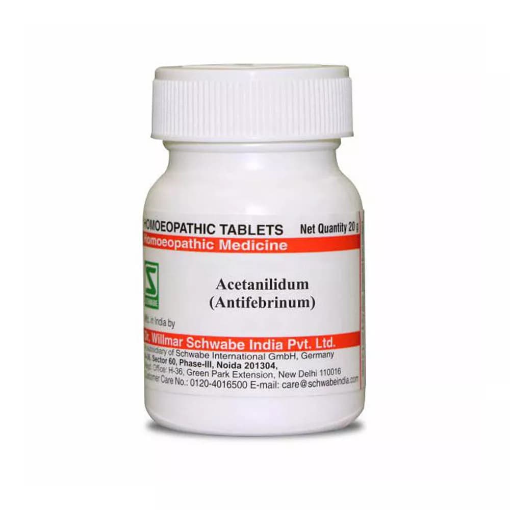 Dr. Willmar Schwabe Acetanilidum (Antifebrinum) Trituration Tablet 20 g 6X Main Image