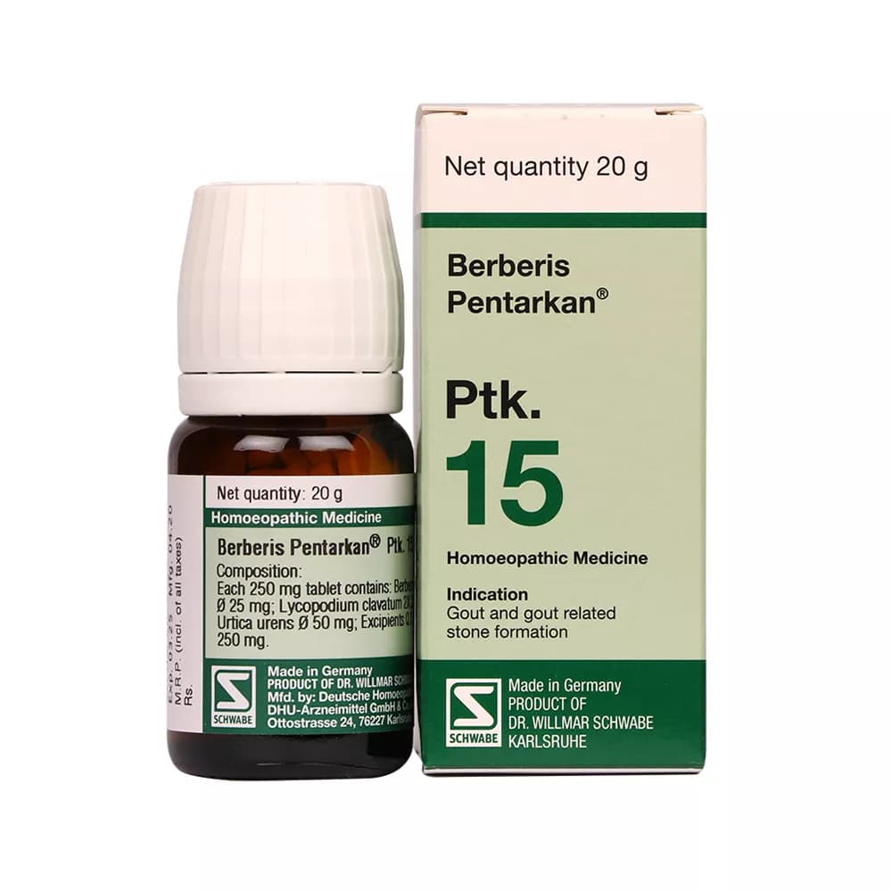 Dr Willmar Schwabe Berberis Pentarkan Ptk 15 Tablet 20 g Main Image