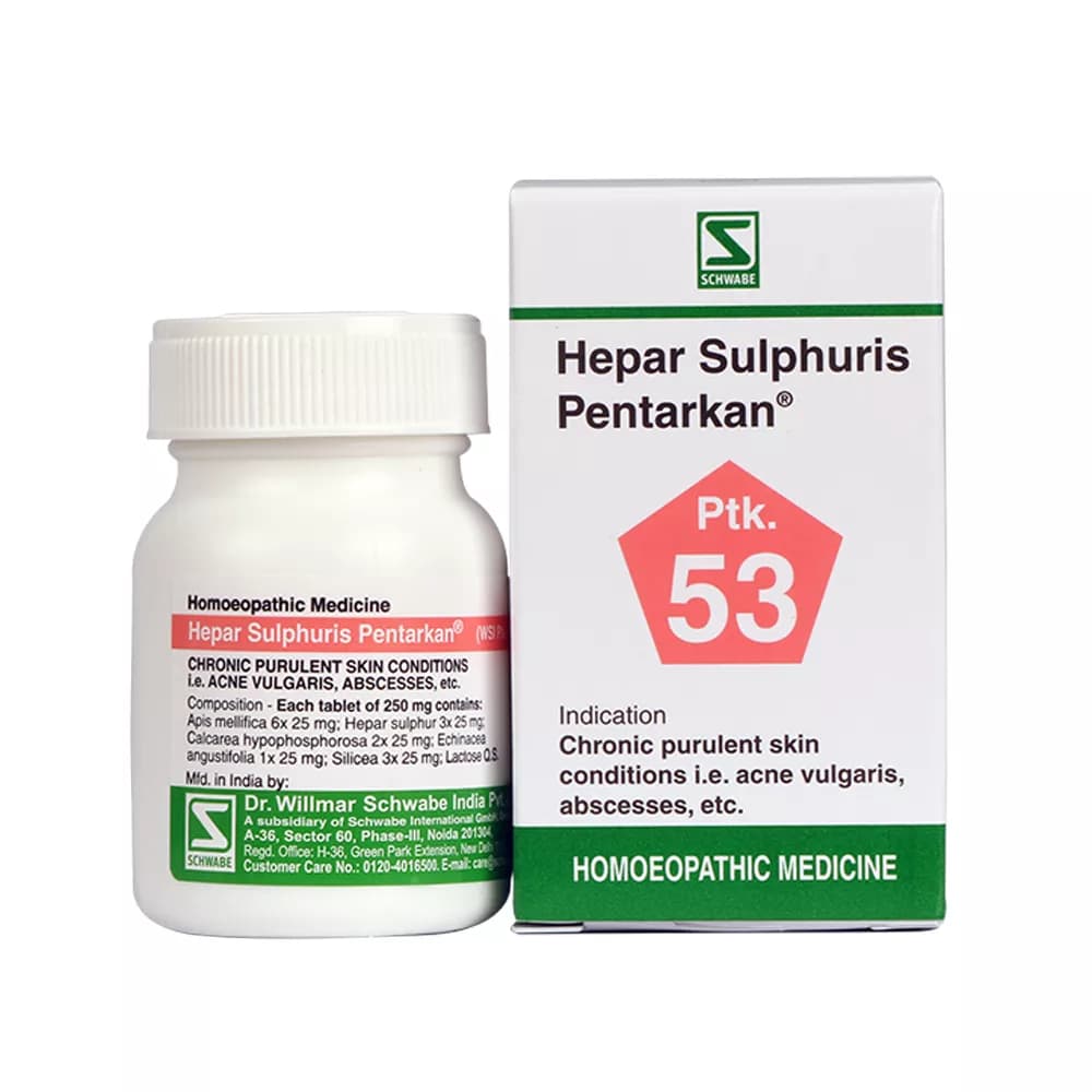 Dr Willmar Schwabe Hepar Sulphuris Pentarkan tablets 20 g Main Image