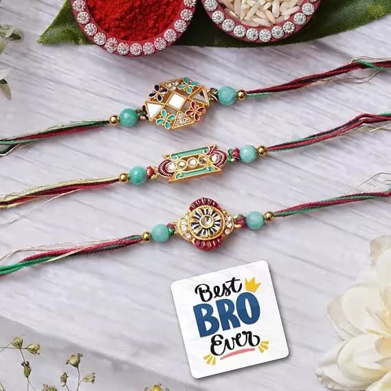 eCraftIndia Beautiful Designer Rakhis,200g-Main image