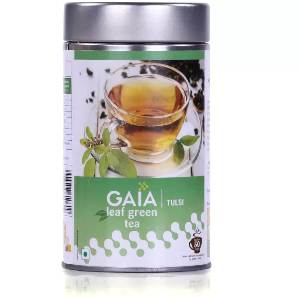 Gaia Green Tea Leaf Caddy (Tulsi) 100 g Main Image