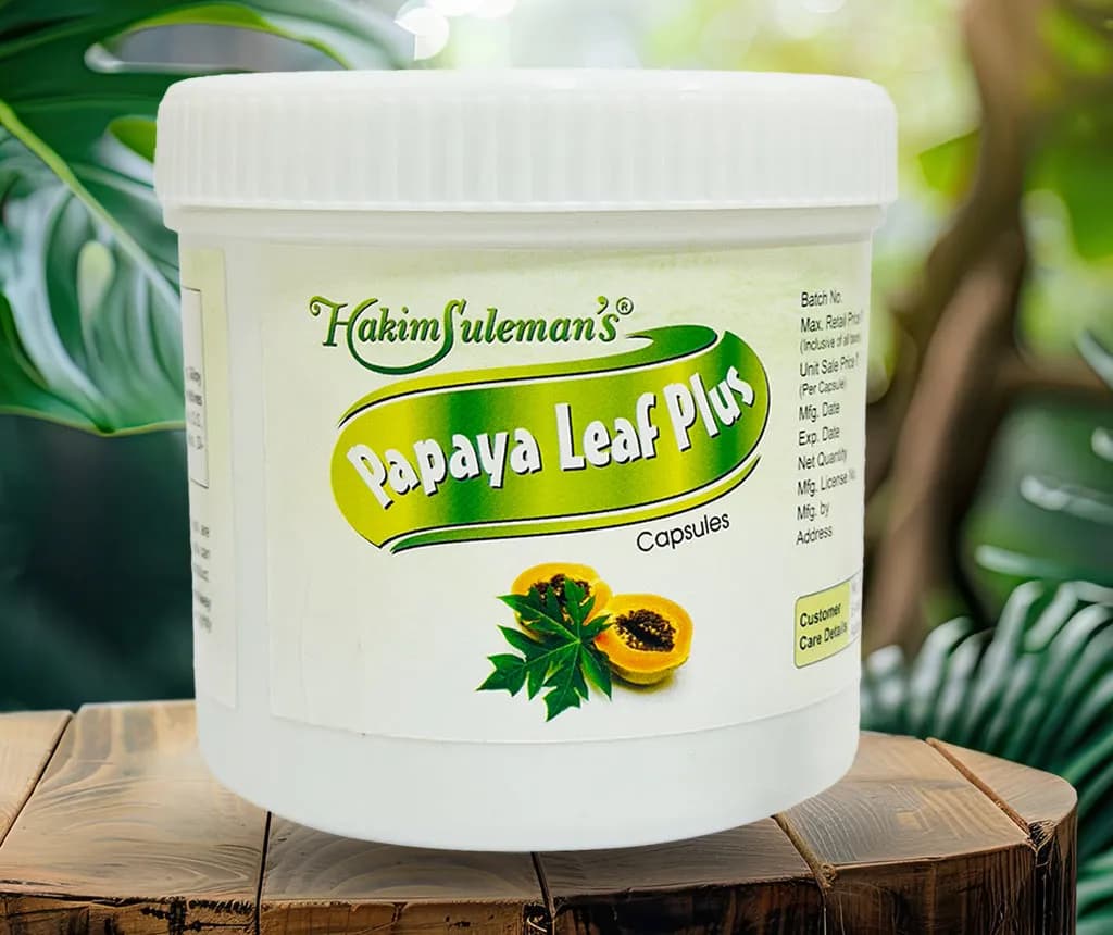 Hakim sulemans papaya leaf plus 60 capsules shopindianproductsa