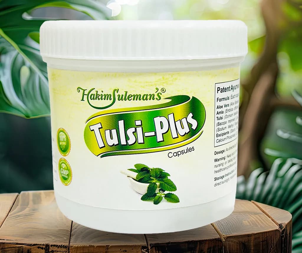 Hakim sulemans tulsi plus 60 capsules shopindianproductsa