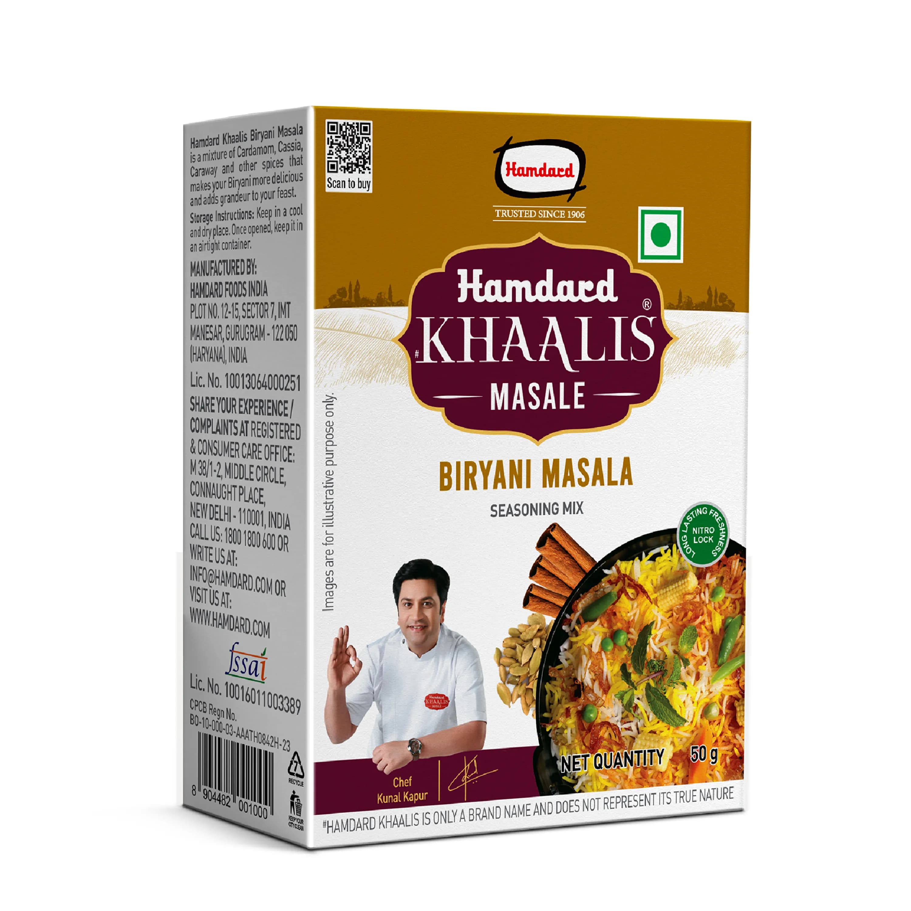 Hamdard Khaalis Biryani Masala 50 G ShopIndianProductsa