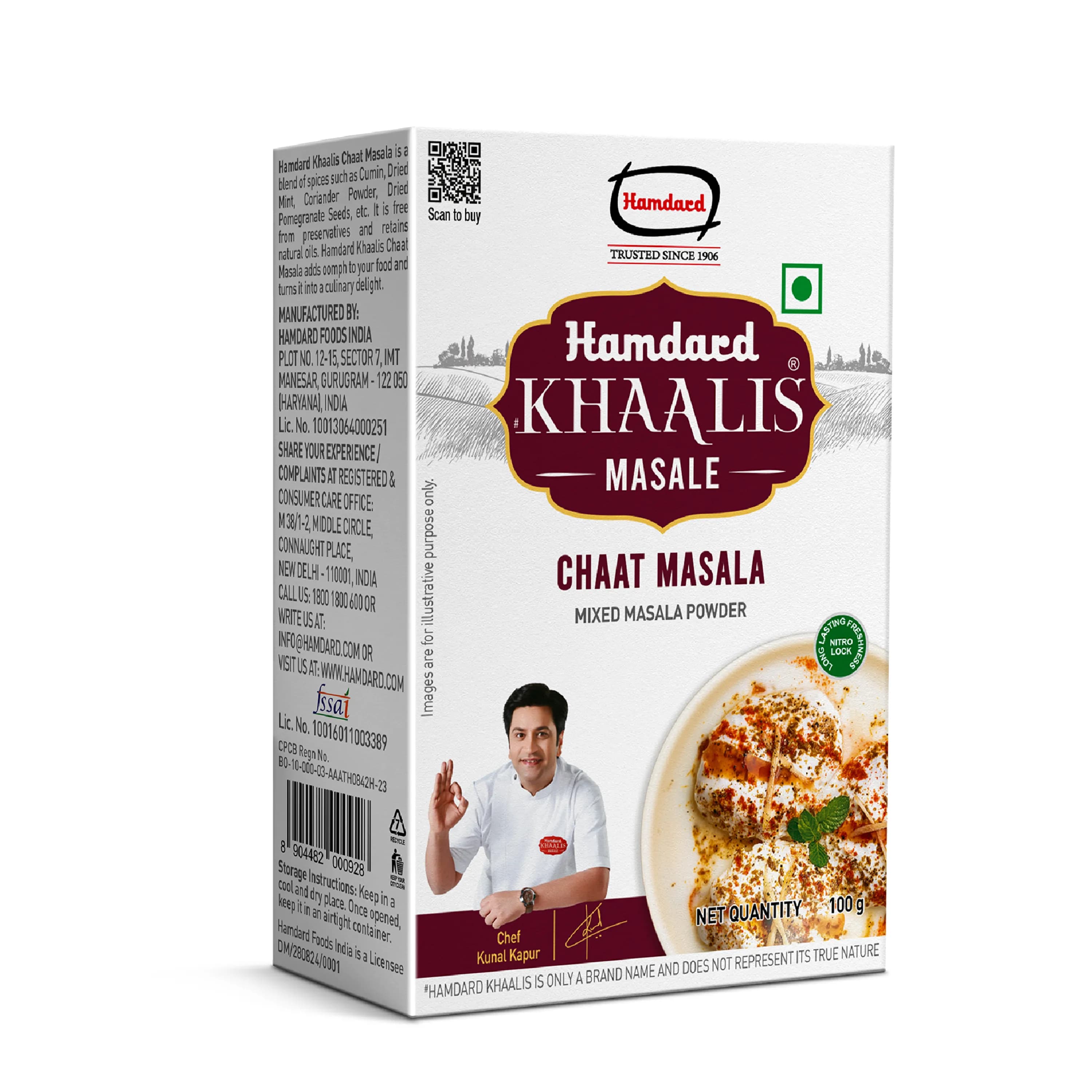 Hamdard Khaalis Chaat Masala Powder 100 G ShopIndianProductsa