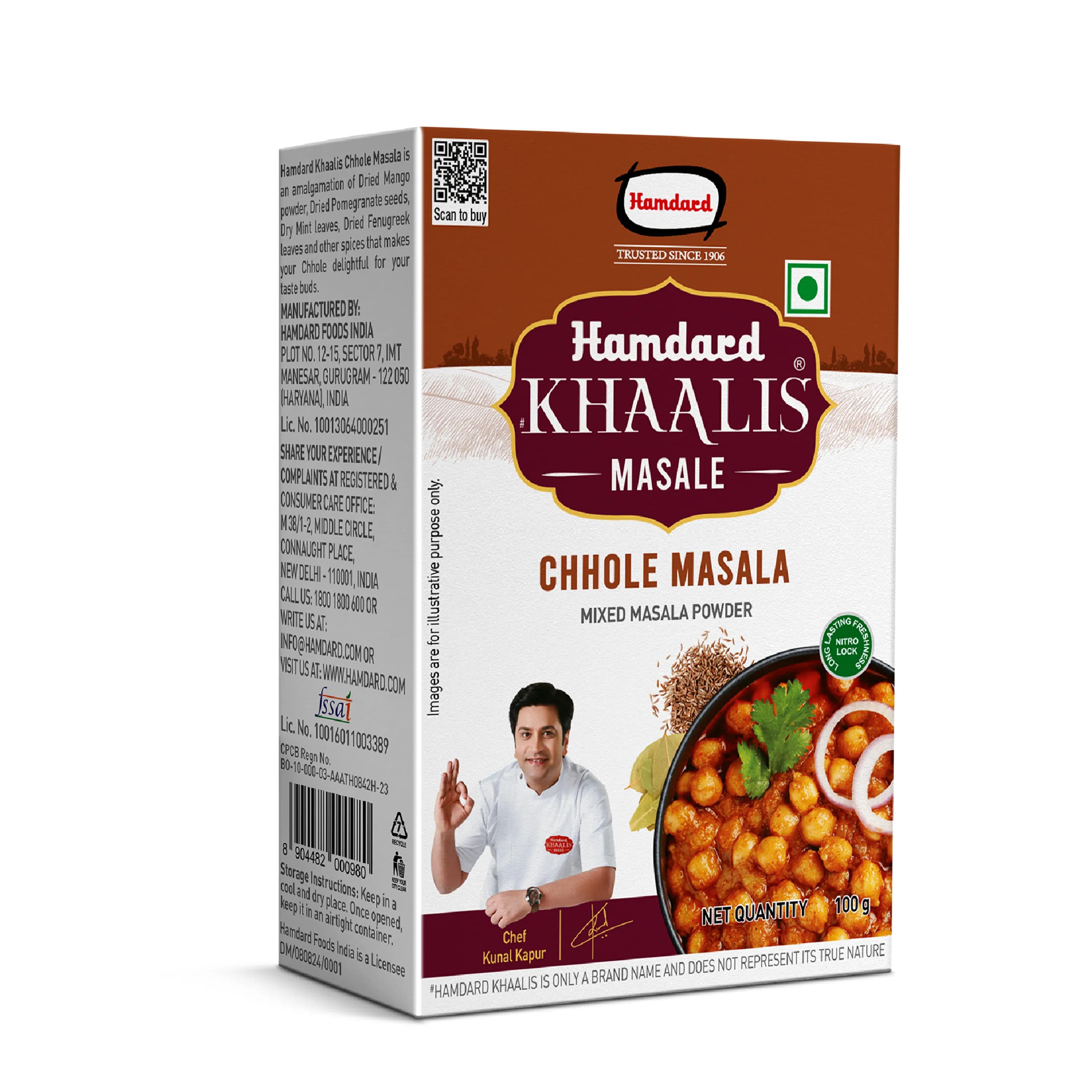 Hamdard Khaalis Chhole Masala 100 G ShopIndianProductsa