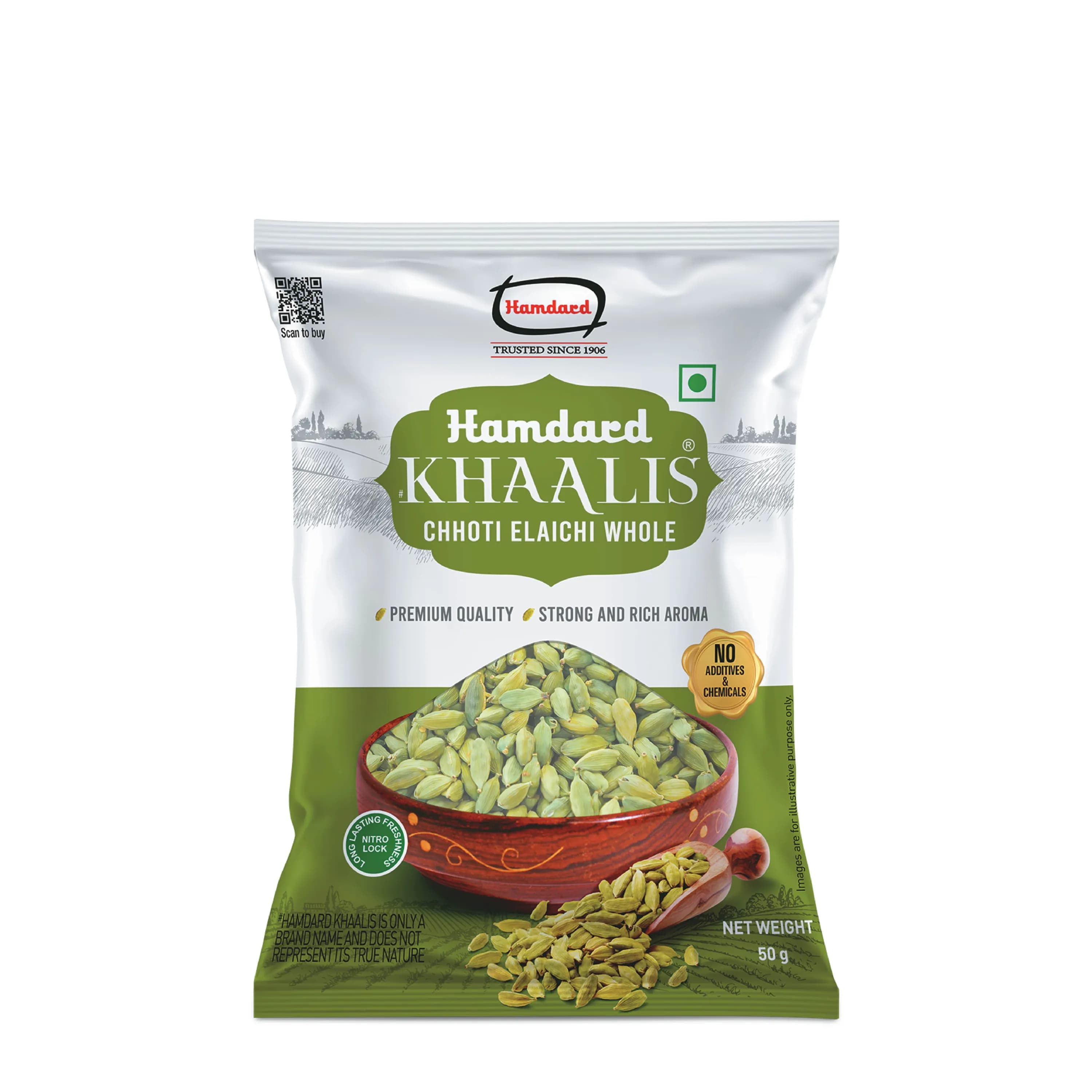 Hamdard Khaalis Chhoti Elaichi Whole 50 G ShopIndianProductsa