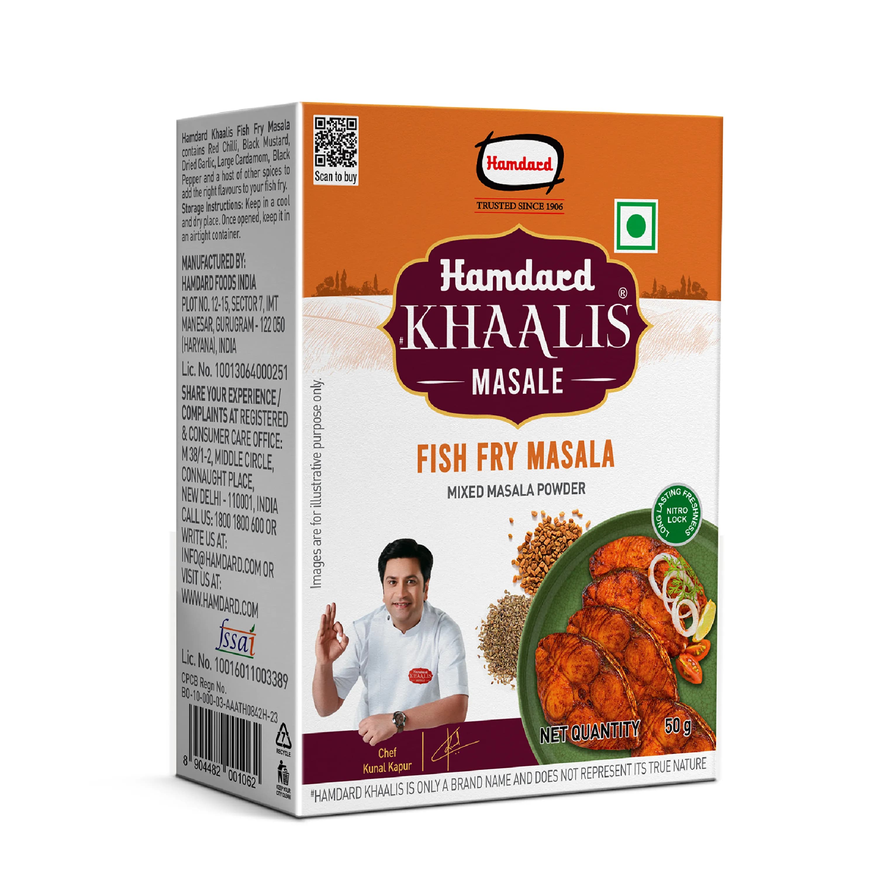 Hamdard Khaalis Fish Fry Masala 50 G ShopIndianProductsa