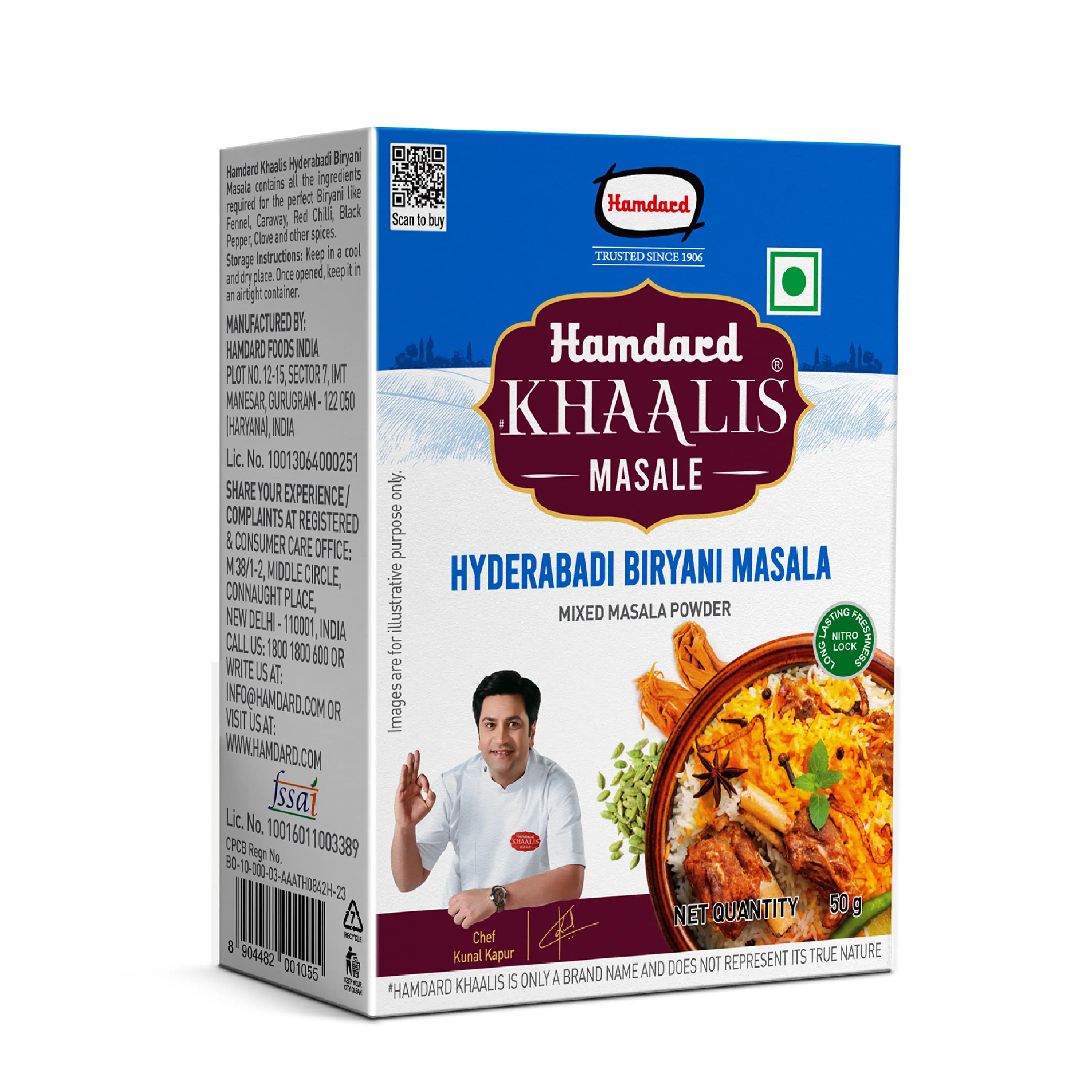 Hamdard Khaalis Hyderabadi Biryani Masala 50 G ShopIndianProductsa