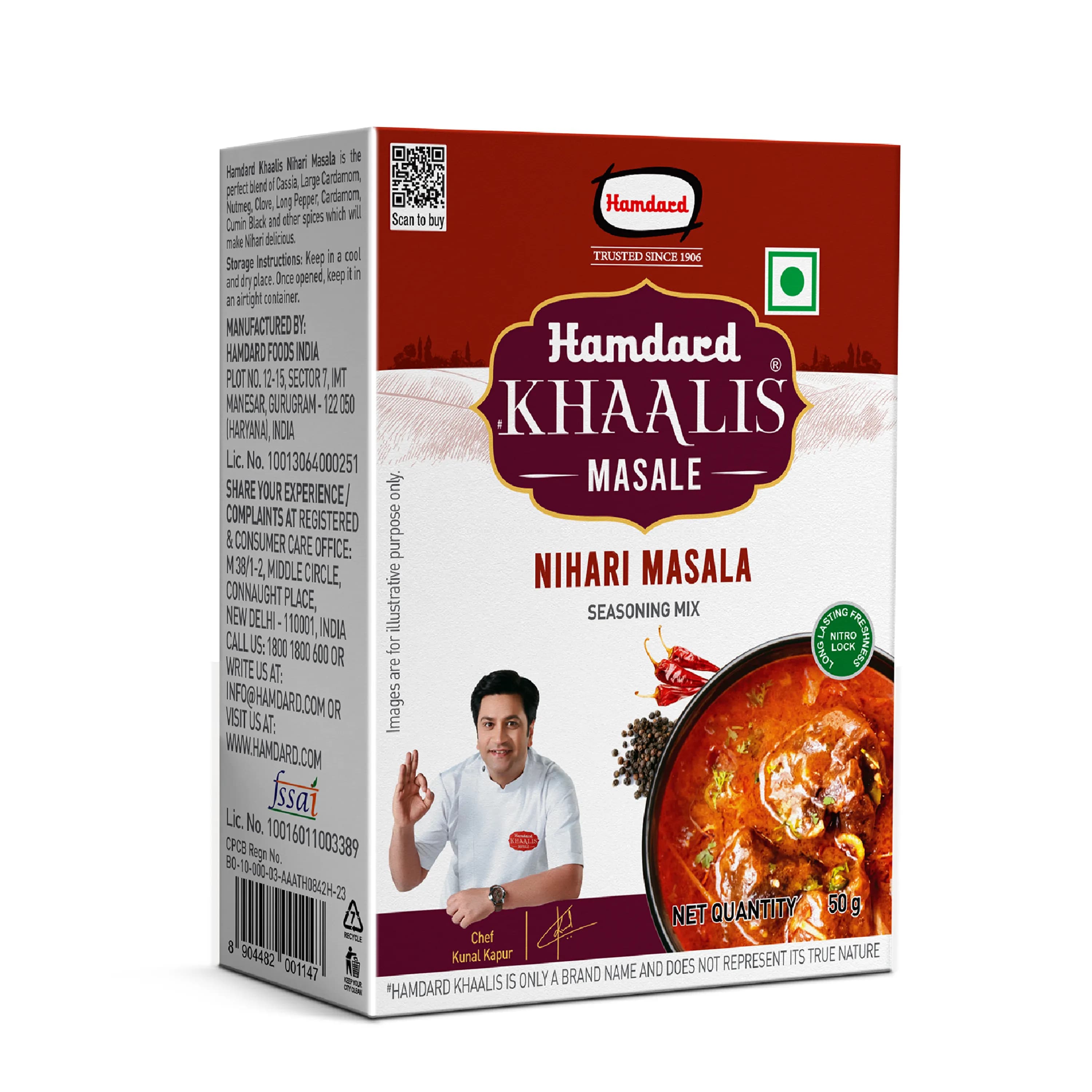 Hamdard Khaalis Nihari Masala 50 G ShopIndianProductsa
