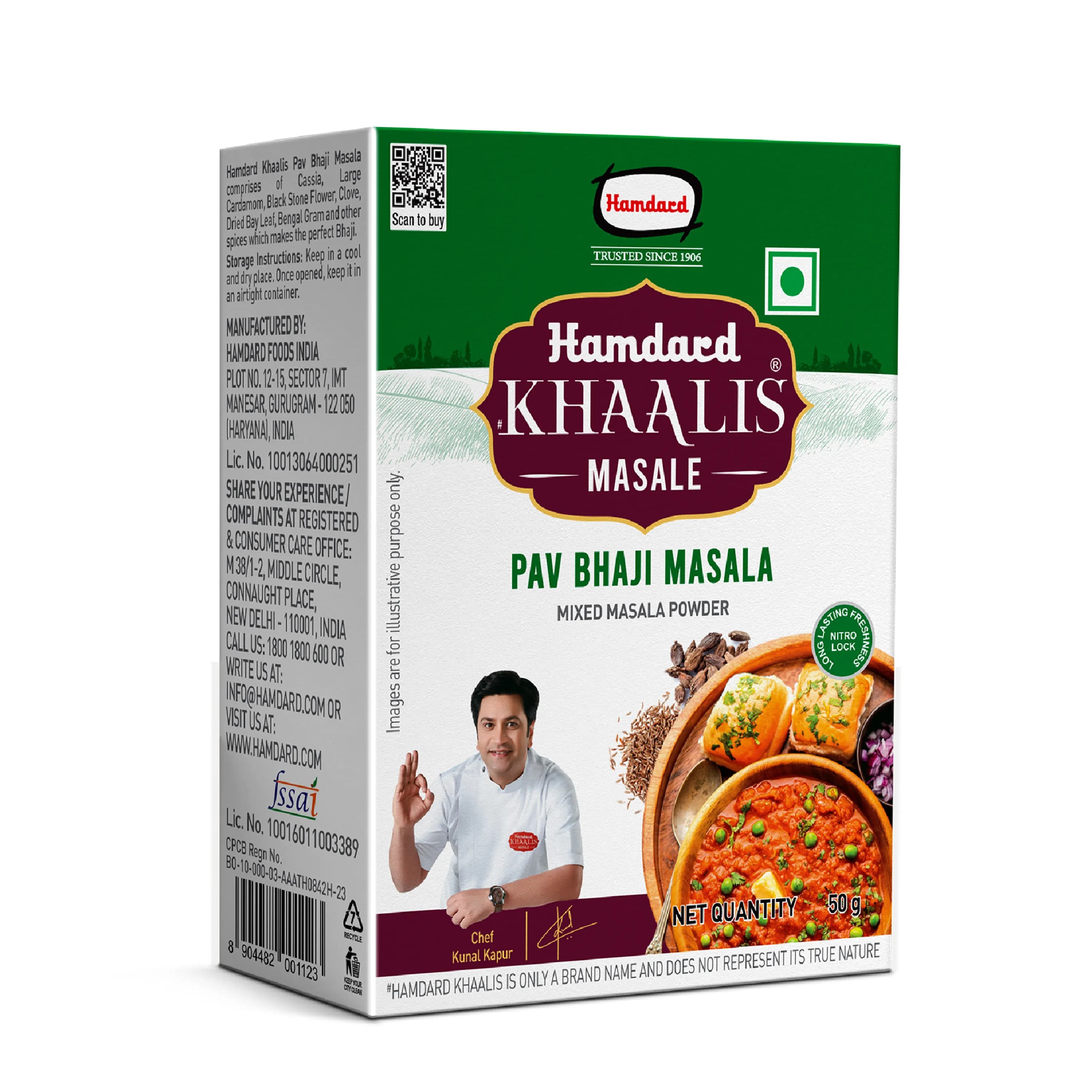Hamdard Khaalis Pav Bhaji Masala 50 G ShopIndianProductsa