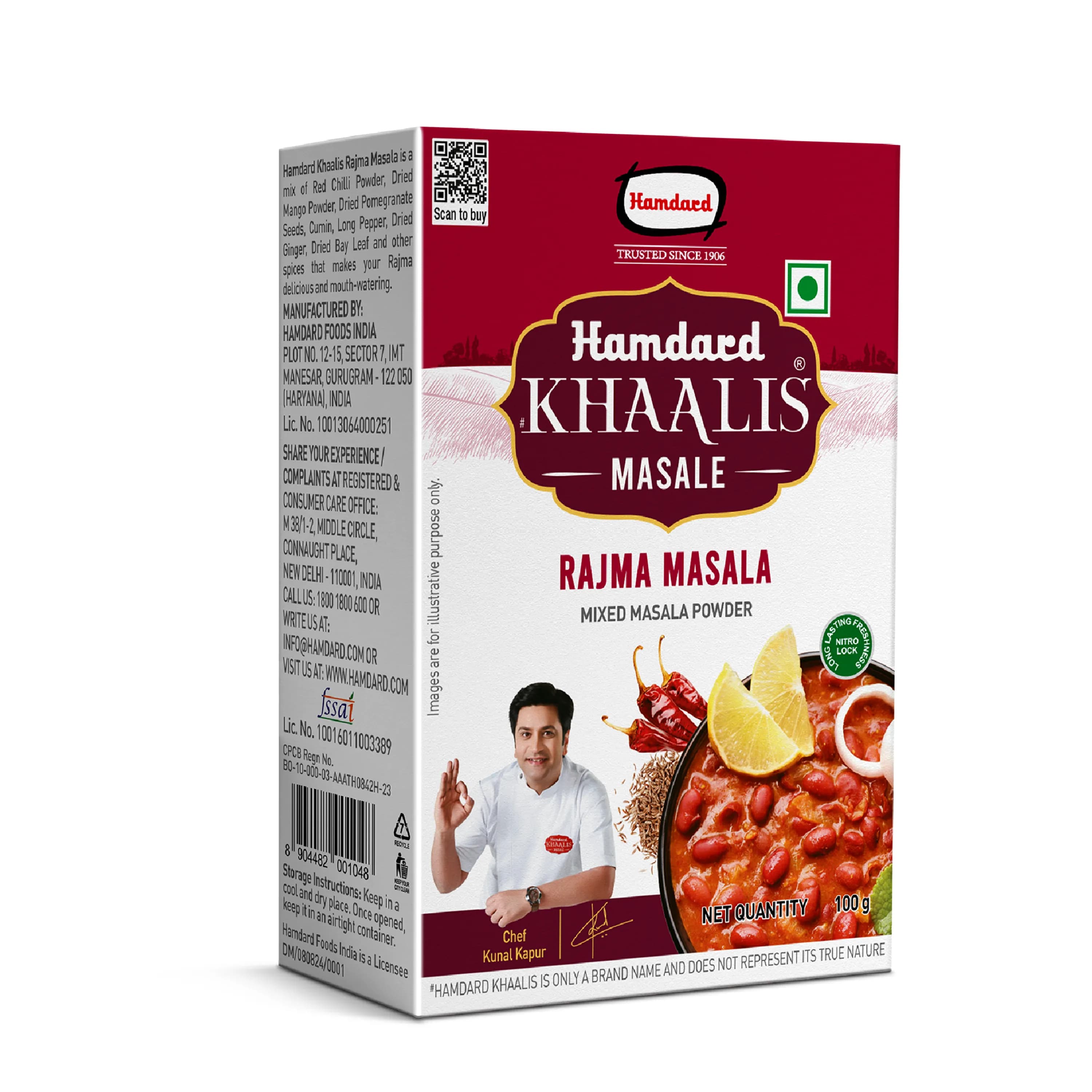 Hamdard Khaalis Rajma Masala 100 G ShopIndianProductsa