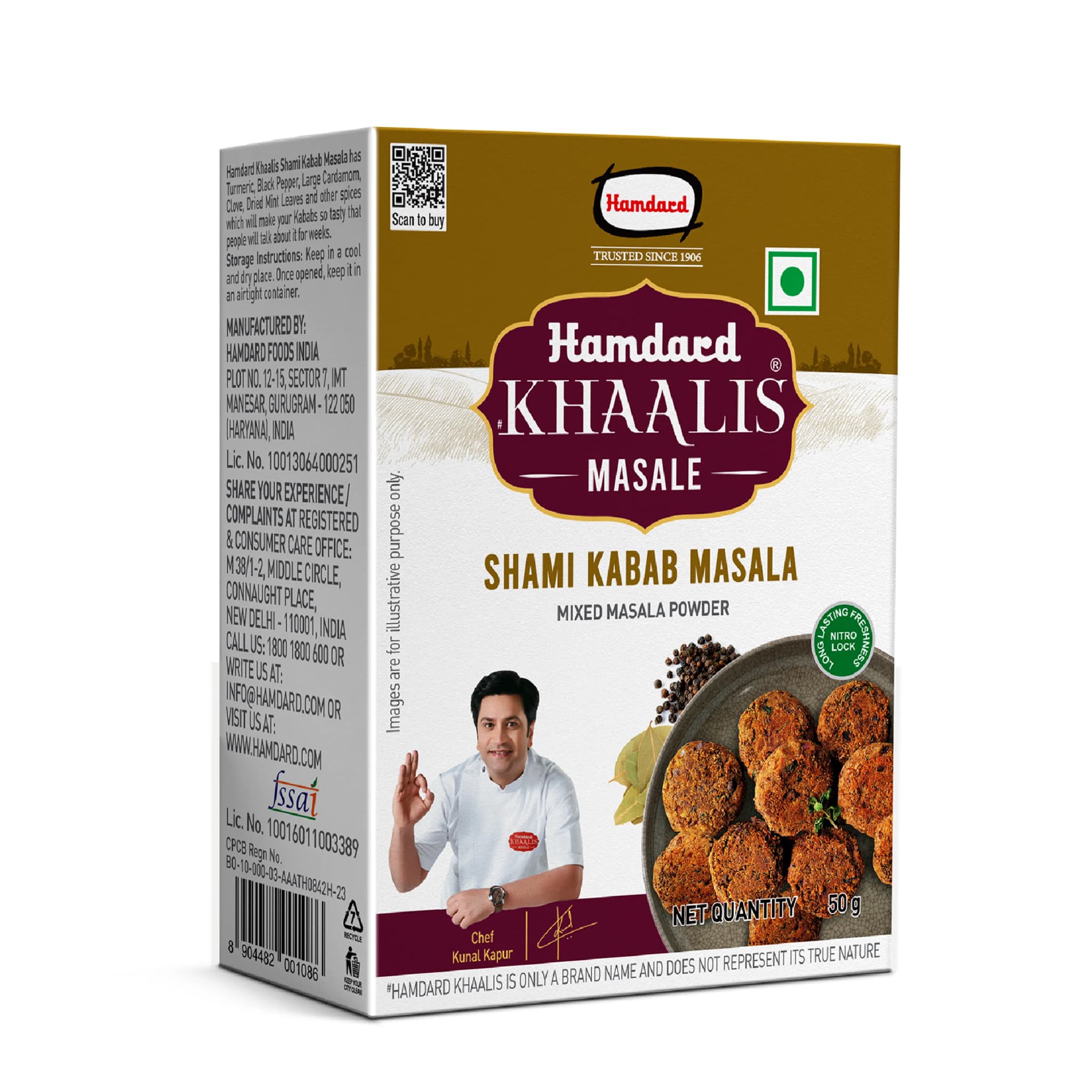 Hamdard Khaalis Shami Kabab Masala 50 G ShopIndianProductsa