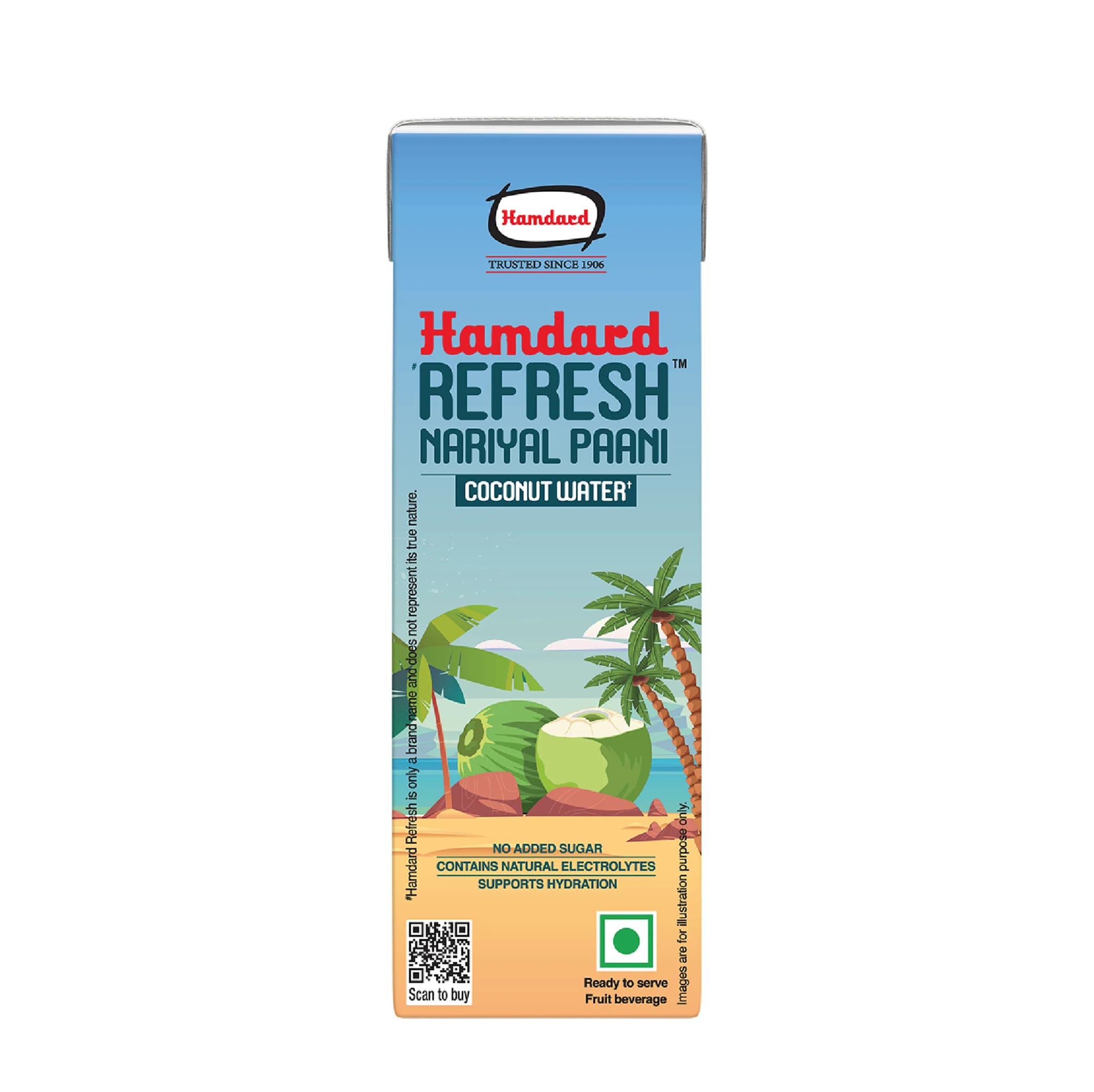 Hamdard Refresh Nariyal Paani 200 Ml ShopIndianProductsa