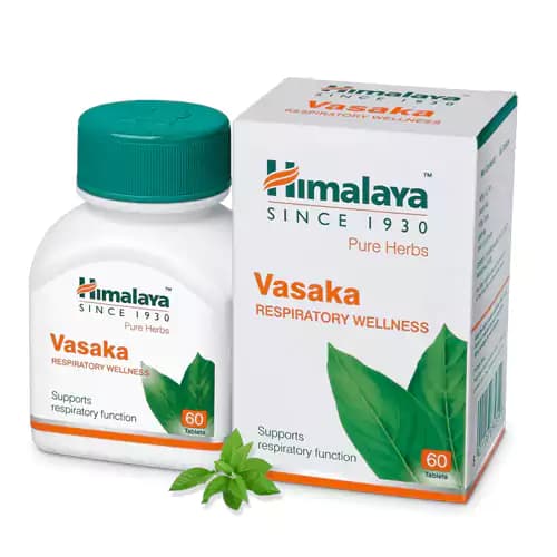 Himalaya Pure Herbs Vasaka Respiratory Wellness 60 Tablets Main Image