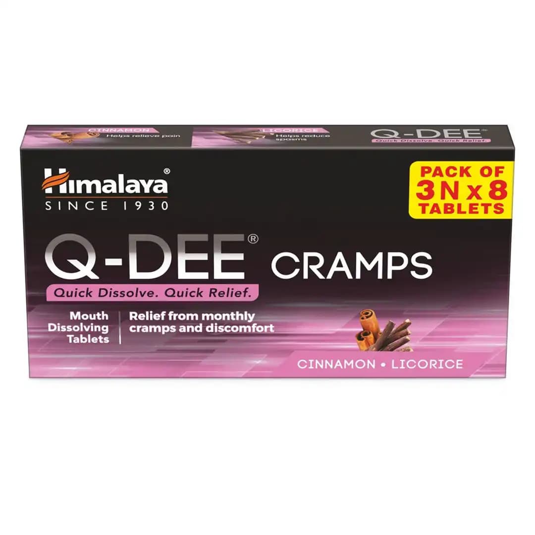 Himalaya q dee cramps 8 tablets shopindianproductsa